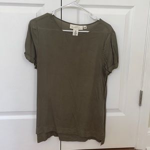 HM green silky shirt